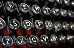 Remington Rand typewriter notecard