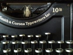 Smith Corona vintage typewriter notecard
