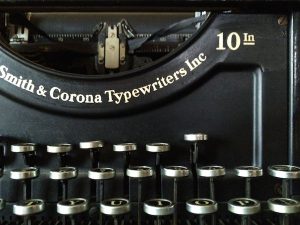 Smith Corona vintage typewriter notecard