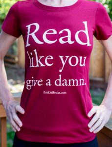 Read Like You Give a Damn t-shirt in cardinal red