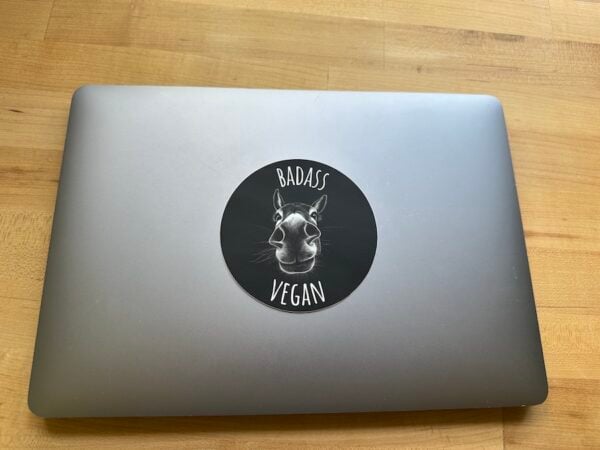Badass vegan sticker - Image 3