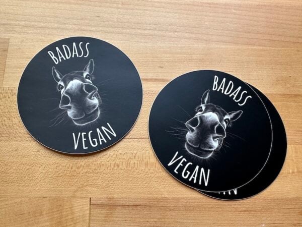Badass vegan sticker - Image 2